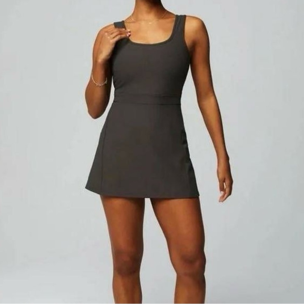 Fabletics Charcoal Ribbed Exercise Dress